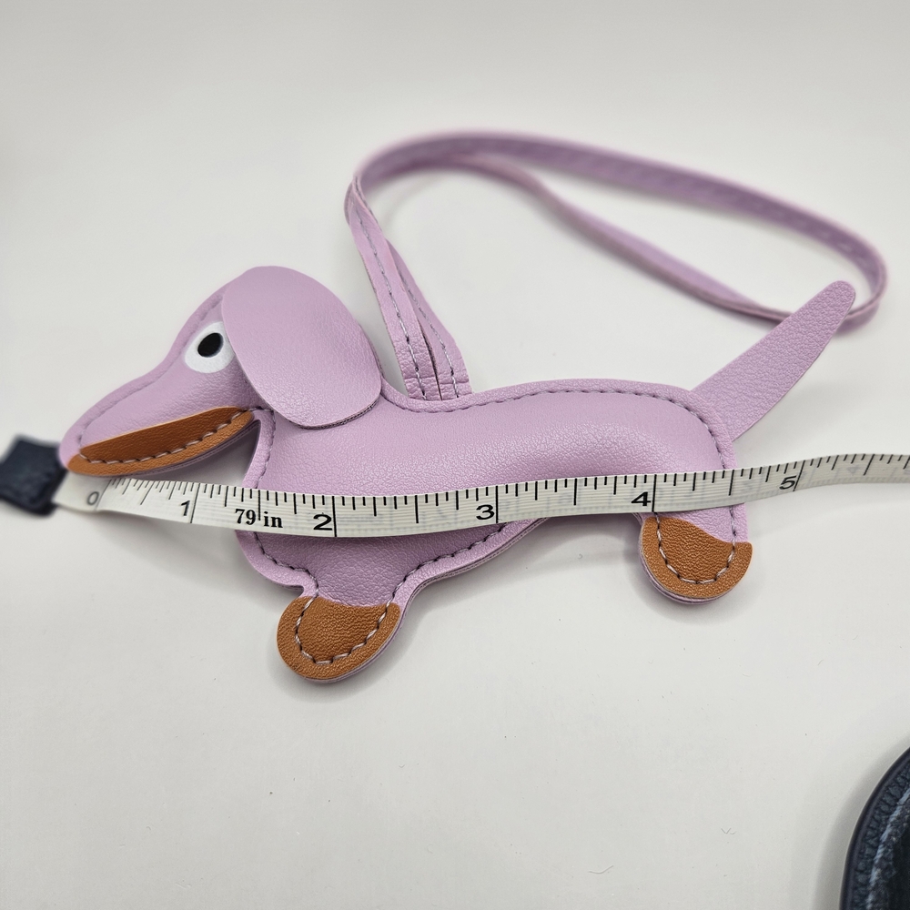 Cute Purple Dog-Shaped Bag Charm - Picture 3 of 3